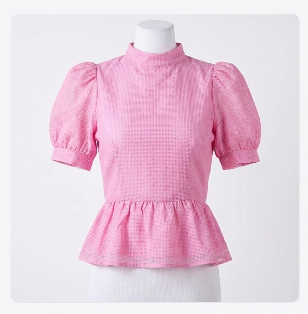 NEW TCEC women's poplin top in barbie pink